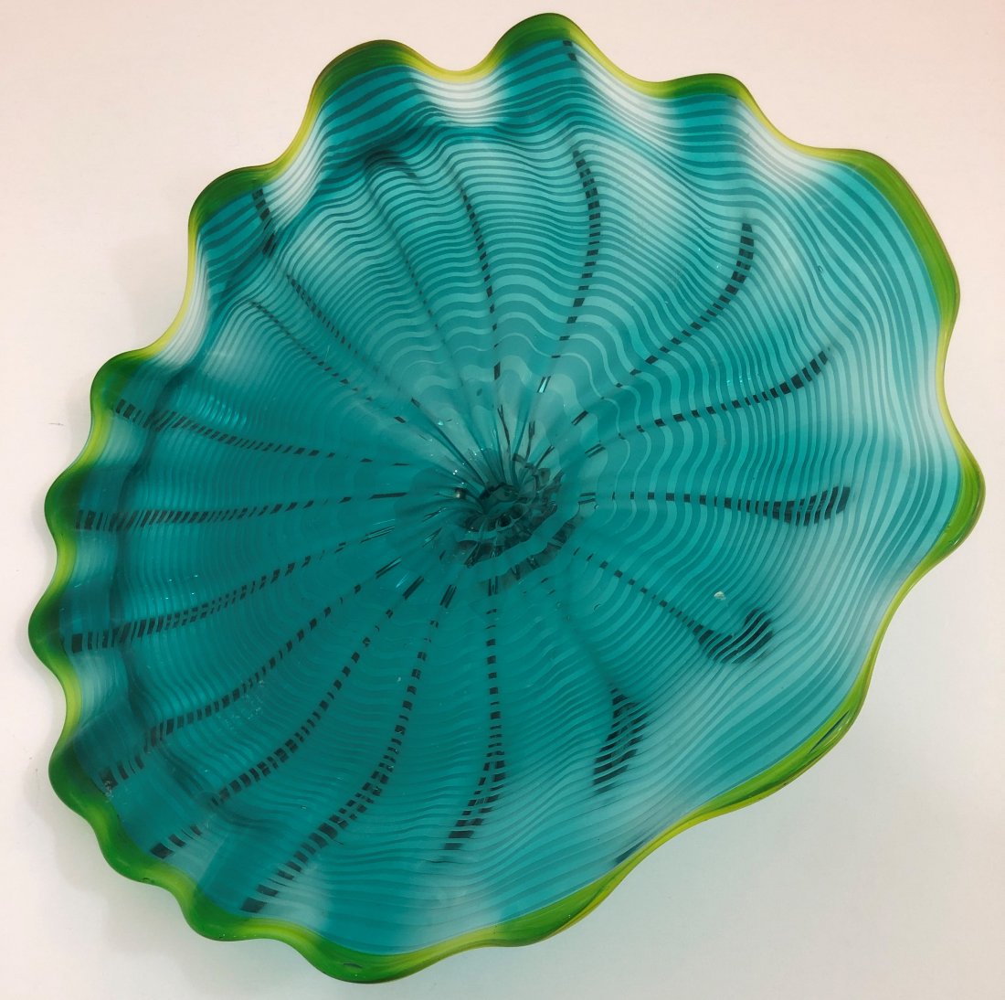 Attributed to Dale Chihuly Sea Form Persian Glass: ATTRIBUTED TO DALE CHIHULY (B. 1941) Green and Blue Sea Form, Persian Series 11" in total size Provenance: Jim Reynolds Collection, Seattle, Washington