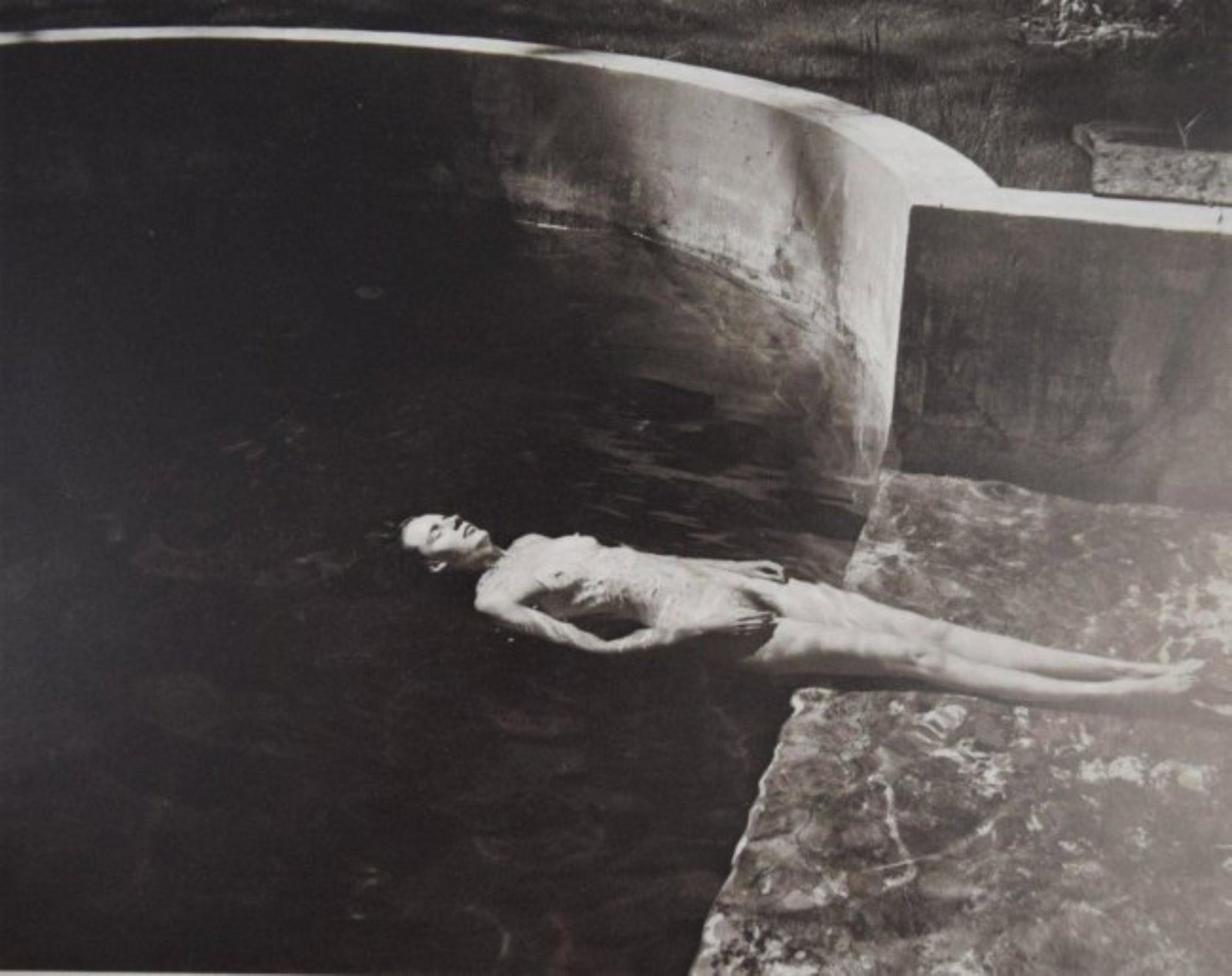 Edward Weston - Floating Nude: EDWARD WESTON (1886-1958) Floating Nude Photo-litho, c. 1970's Printed in Hong Kong 6 1/2" x 8 1/2"