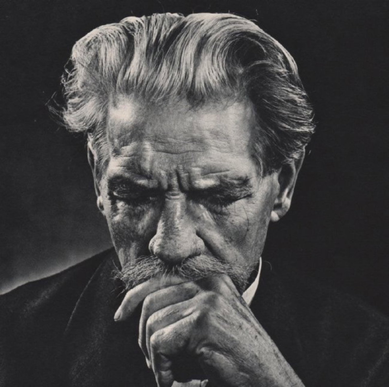 Yousuf Karsh - Dr. Albert Schweitzer: YOUSUF KARSH (1908-2002) Dr. Albert Schweitzer Sheet-fed Gravure, c. 1960's 8" x 8"