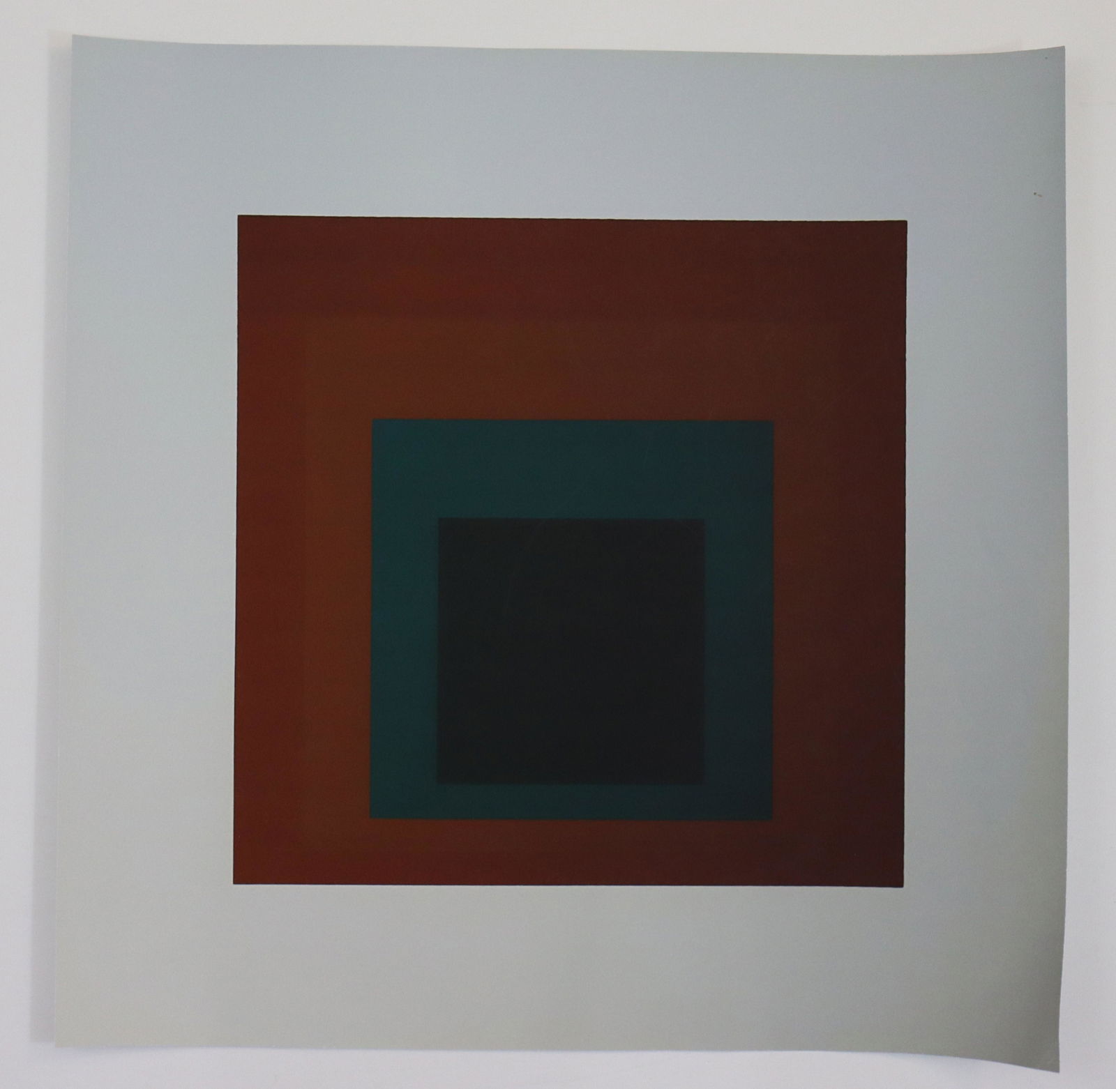 Josef Albers - Brown Green Homage Large Print c. 1970s (1 of 1)