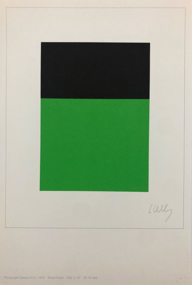Ellsworth Kelly Black/Green Pencil Signed Gemini GEL (1 of 2)