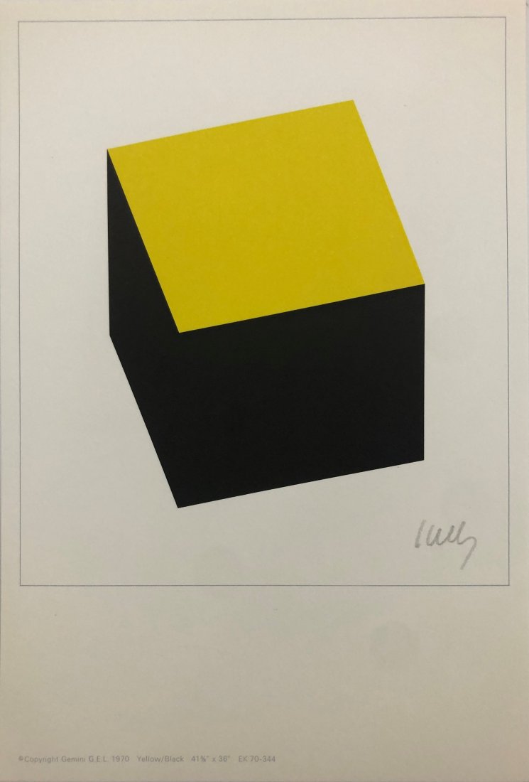 Ellsworth Kelly Yellow/Black Pencil Signed Gemini GEL (1 of 2)