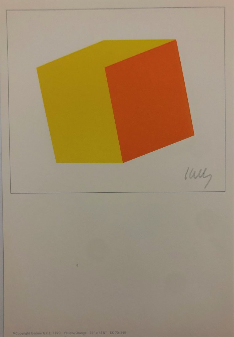 Ellsworth Kelly Yellow/Orange Pencil Signed Gemini GEL (1 of 2)