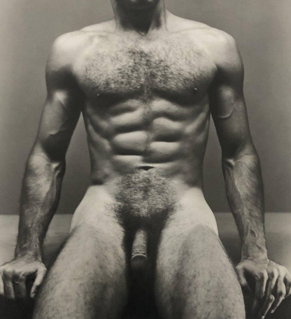 George Platt Lynes - Bruce Bradbury, 1953: GEORGE PLATT LYNES (B.1907) Bruce Bradbury, 1953 Photo-litho 9.5" x 9"