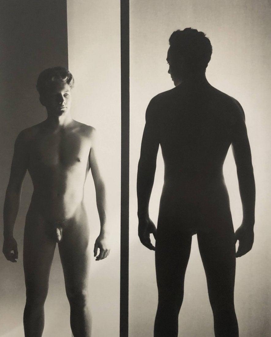 George Platt Lynes - Two Male Nudes, n.d.: GEORGE PLATT LYNES (B.1907) Two Male Nudes (One in Shadow), n.d. Photo-litho 11" x 9"