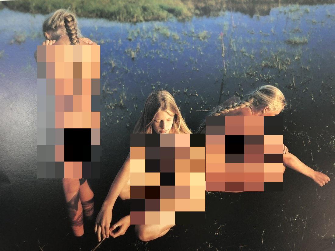 Jock Sturges- Lotte, Alice; Montalivet, France, 1996: JOCK STURGES (B.1947) Lotte, Alice and Nikki; Montalivet, France, 1996 Photo-litho 8.5" x 11"