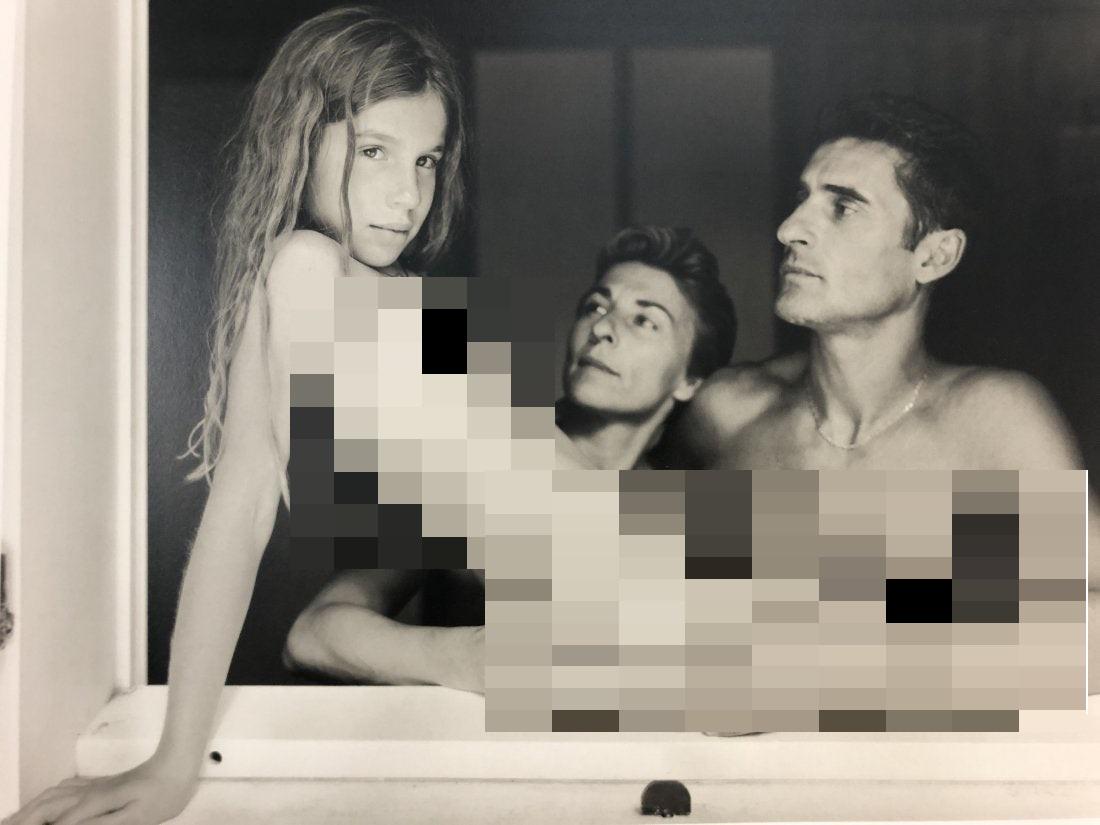Jock Sturges- Celie, Evelyne&L; Montalivet, France,1999: JOCK STURGES (B.1947) Celie, Evelyne and Ludovic; Montalivet, France, 1999 Photo-litho 8.5" x 11"