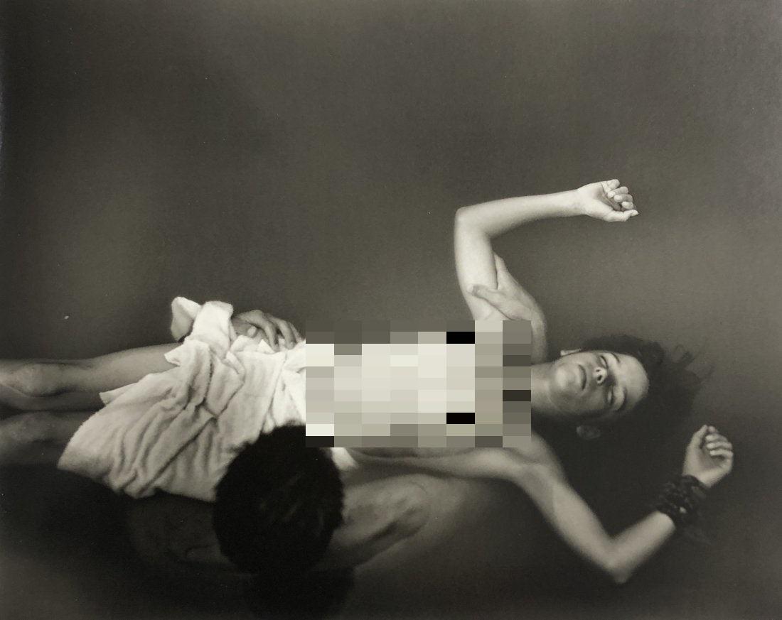 Sally Mann - Emmett Floating at Camp 1991: SALLY MANN (B.1951) Emmett Floating at Camp 1991 Photo-litho 7.5" x 9.5"