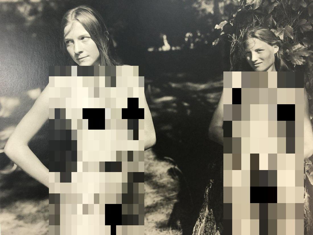 Jock Sturges- Estelle&Mylene; Montalivet, France, 1999: JOCK STURGES (B.1947) Estelle and Mylene; Montalivet, France, 1999 Photo-litho 8.5" x 11"