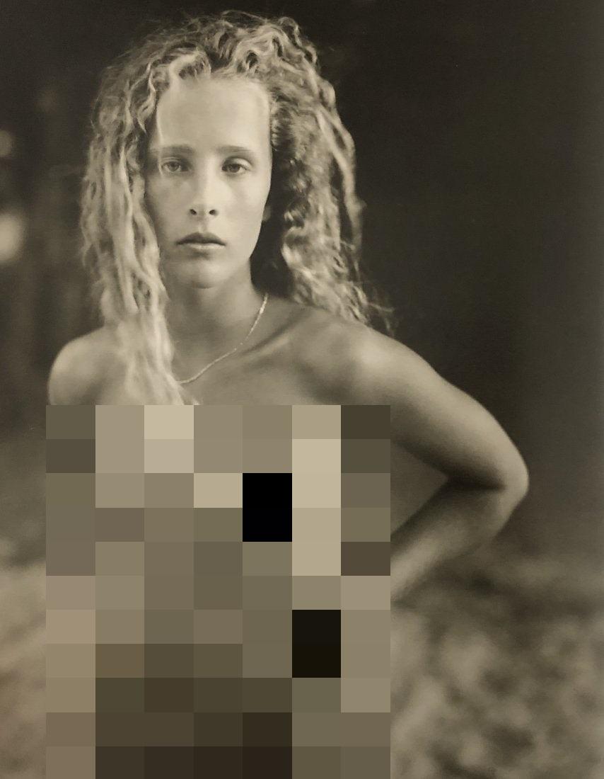 Jock Sturges - Chateau de Sable, Montalivet,France,1992: JOCK STURGES (B.1947) Chateau de Sable, Montalivet, France, 1992 Photo-litho 7" x 9"
