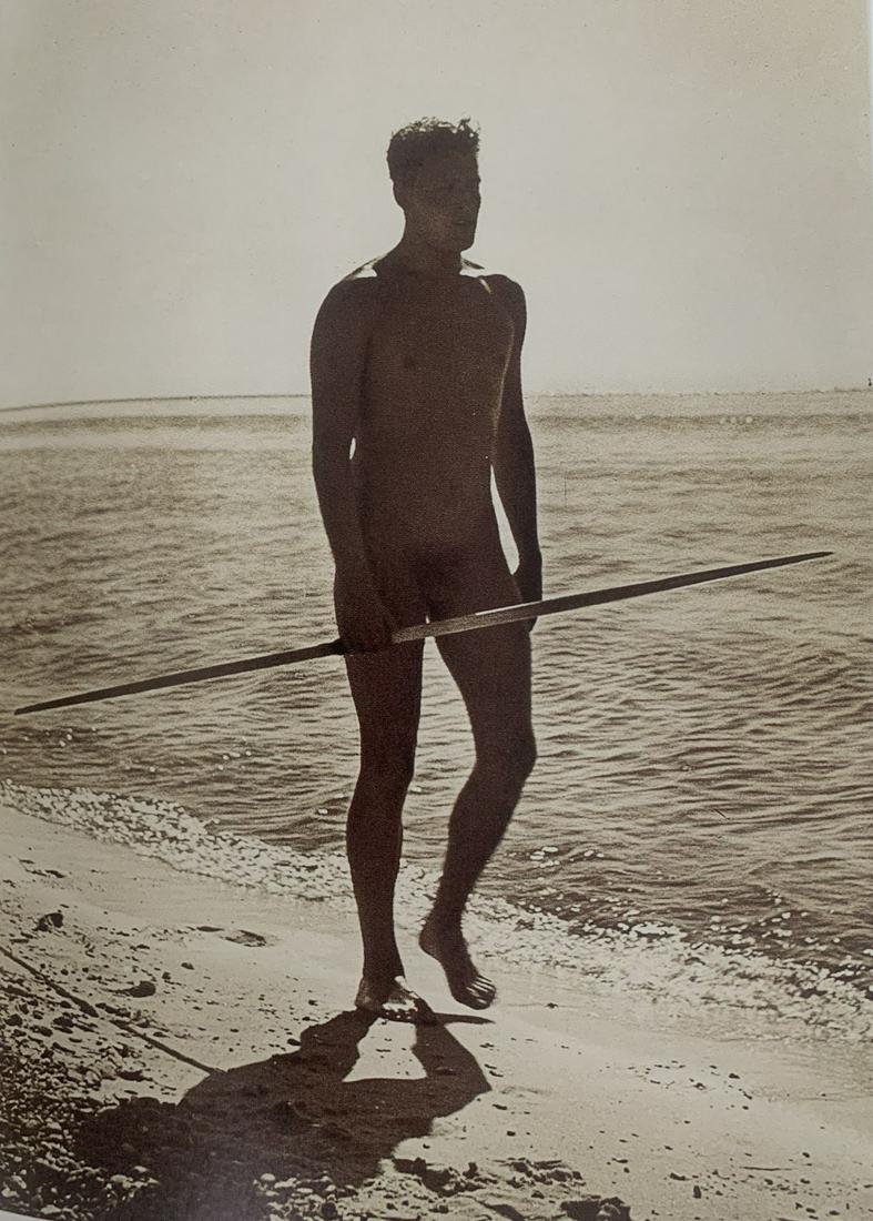Kurt Reichert - Male Nude, Photo-Litho: Kurt Reichert 20th Century Male Nude Photo-litho Printed circa later 20th c. 6 1/2" x 4 5/8"