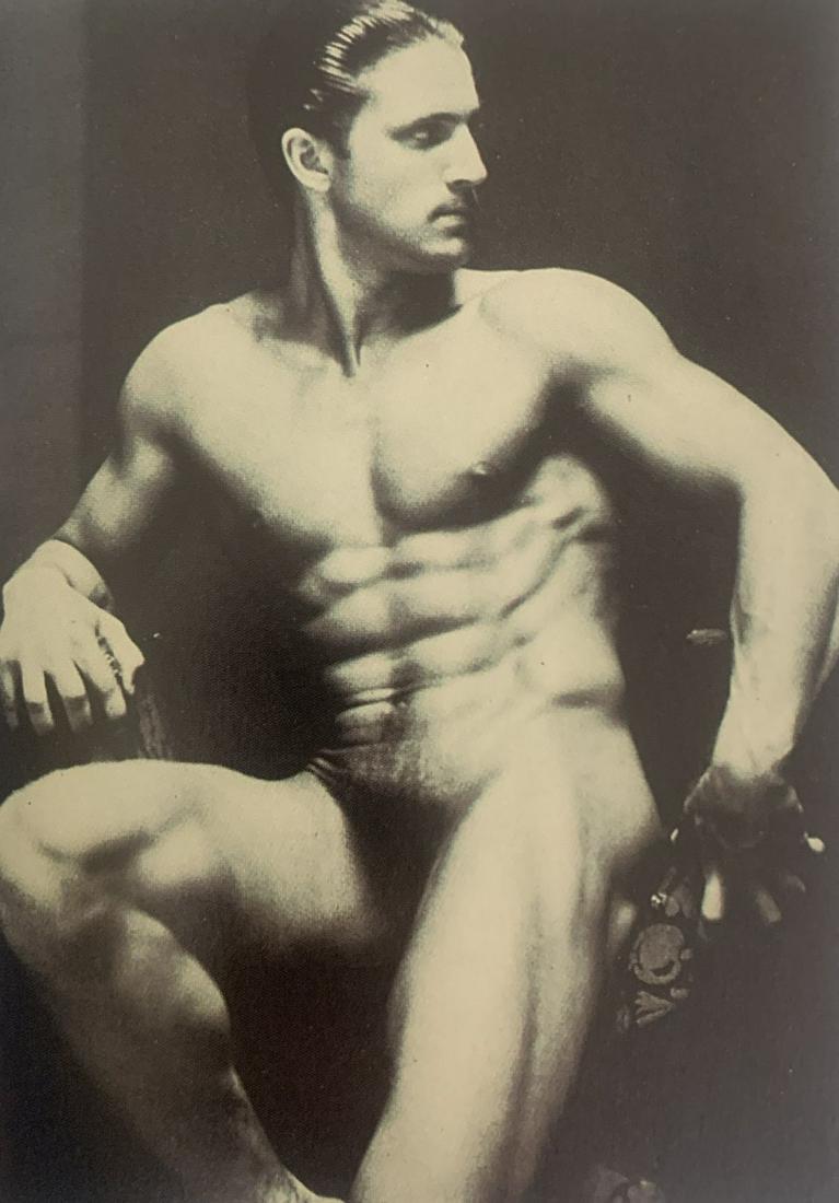 Edwin F. Townsend - Male Nude, Photo-Litho: Edwin F. Townsend Male Nude Photo-Litho Printed circa later 20th c. 5 1/8" x 3 5/8"