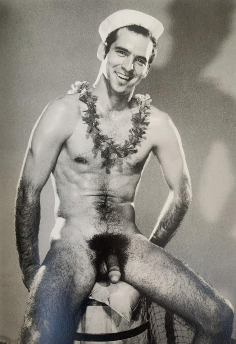 Bob Mizer - Male Nude, Photo-Litho: Bob Mizer (1922-1992) Male Nude Photo-litho Printed circa later 20th c. 6 1/2" x 4 1/2"