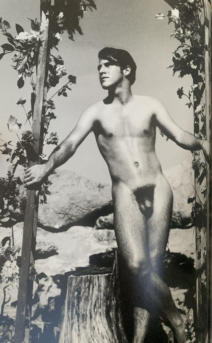 Bob Mizer - Male Nude, Photo-Litho: Bob Mizer (1922-1992) Male Nude Photo-litho Printed circa later 20th c. 7 1/2" x 5 3/8"