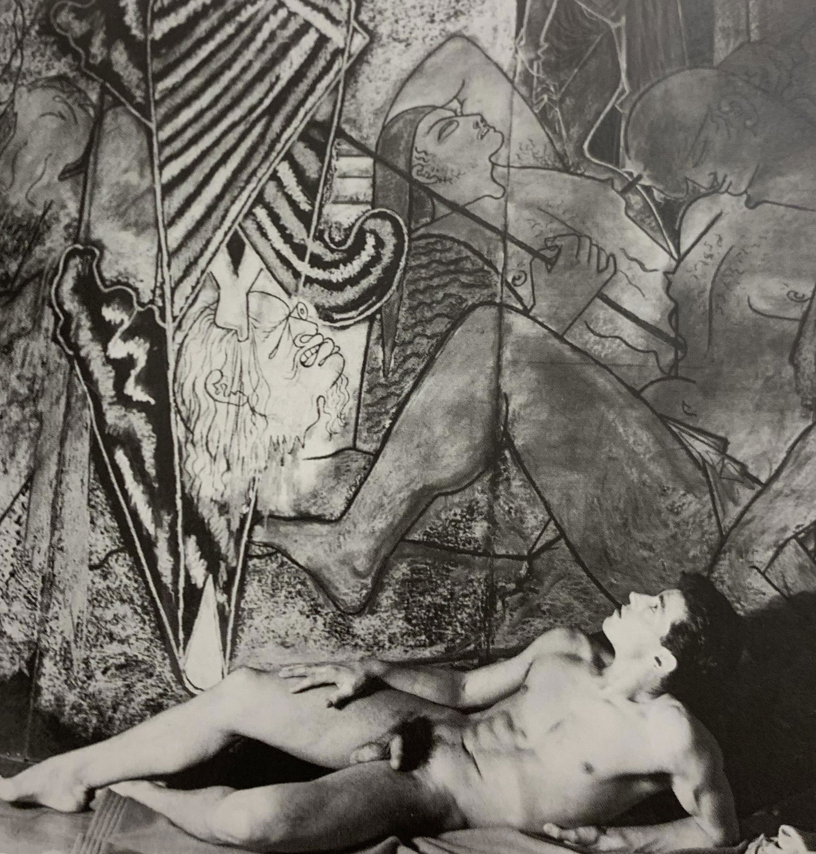 Herbert List - Male Nude, Photo-Litho: Herber List (1903-1975) Male Nude Photo-litho Printed circa later 20th c. 4 5/8" x 4 5/8"