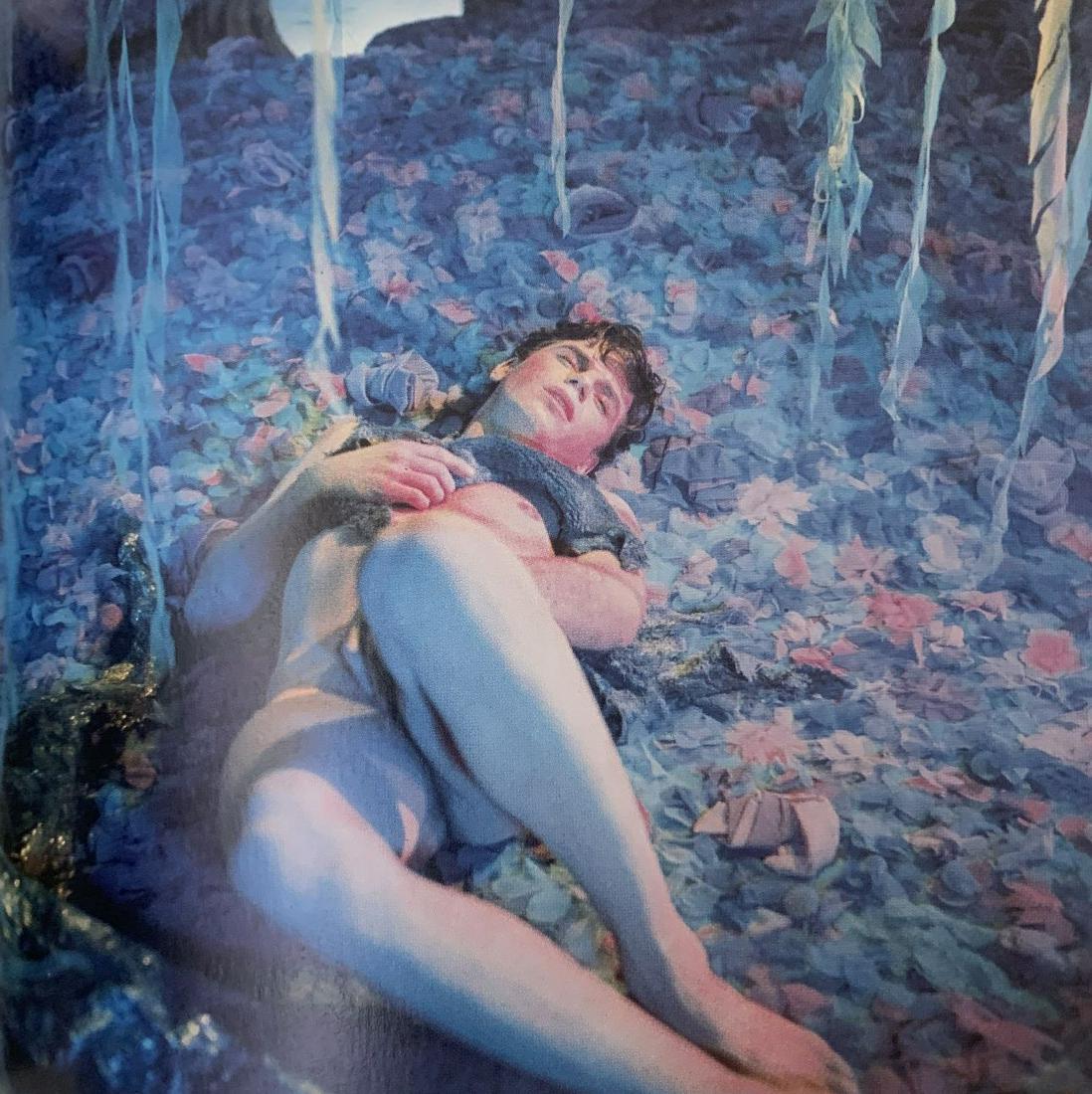 James Bidgood - Male Nude, Photo-Litho: James Bidgood 20th Century Male Nude Photo-litho Printed circa later 20th c. 4 1/2" x 4 1/2"