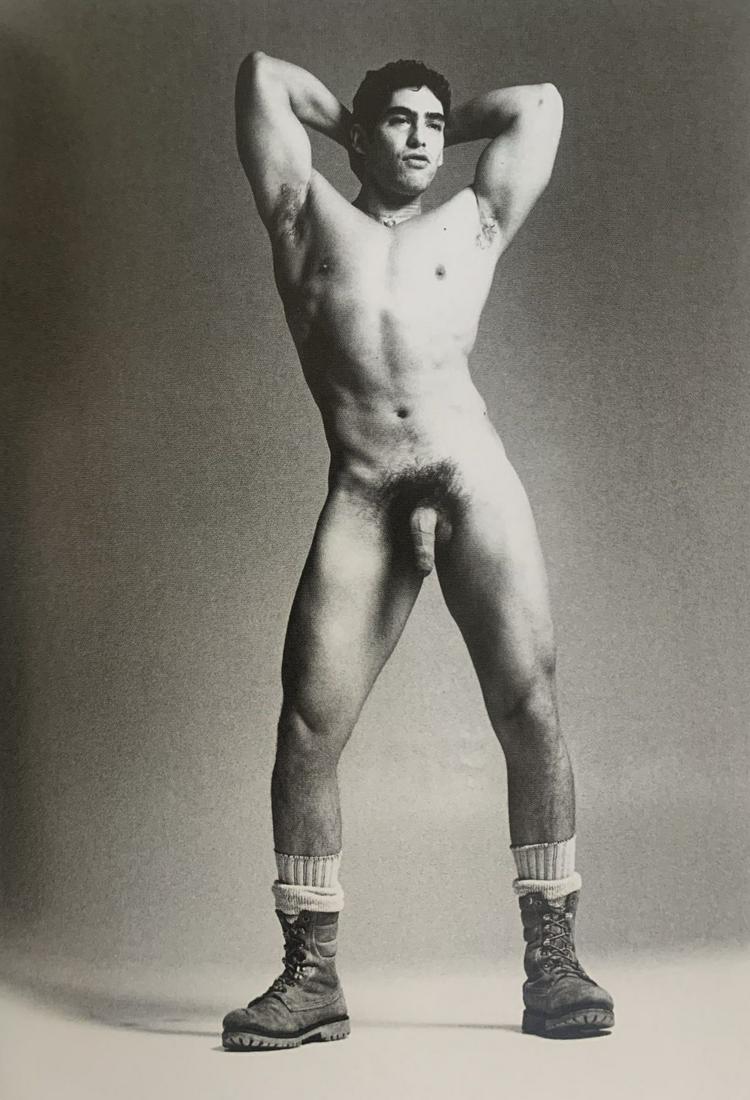 Fransesco Scavullo - Male Nude, Photo-Litho: Francesco Scavullo (1921-2004) Male Nude Photo-litho Printed circa later 20th c. 6 1/2" x 4 1/2"