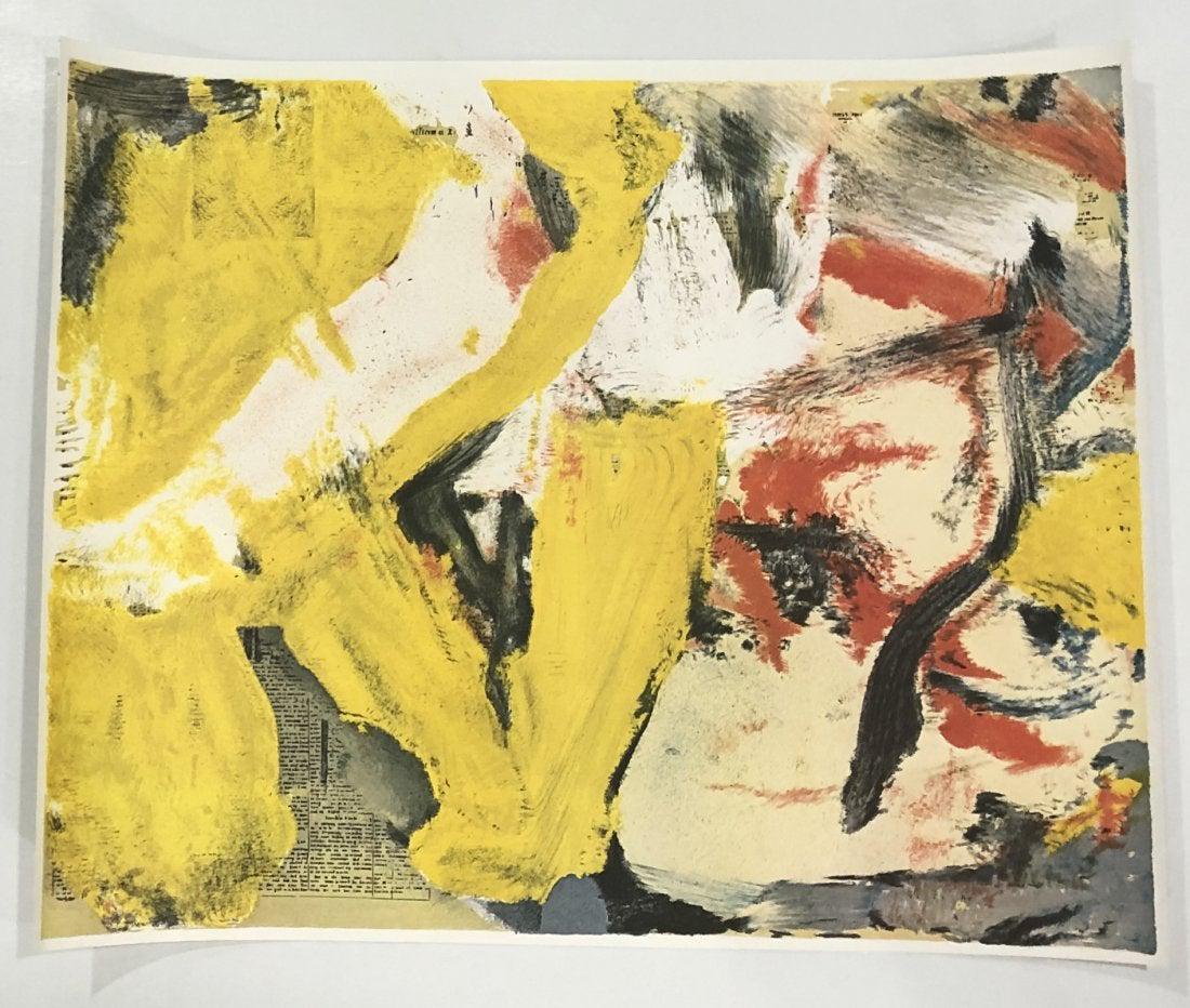 Willem de Kooning - Untitled, Colored Poster: WILLEM DE KOONING (1904-1997) Untitled Offset lithograph in colors on heavy paper 22" x 27"