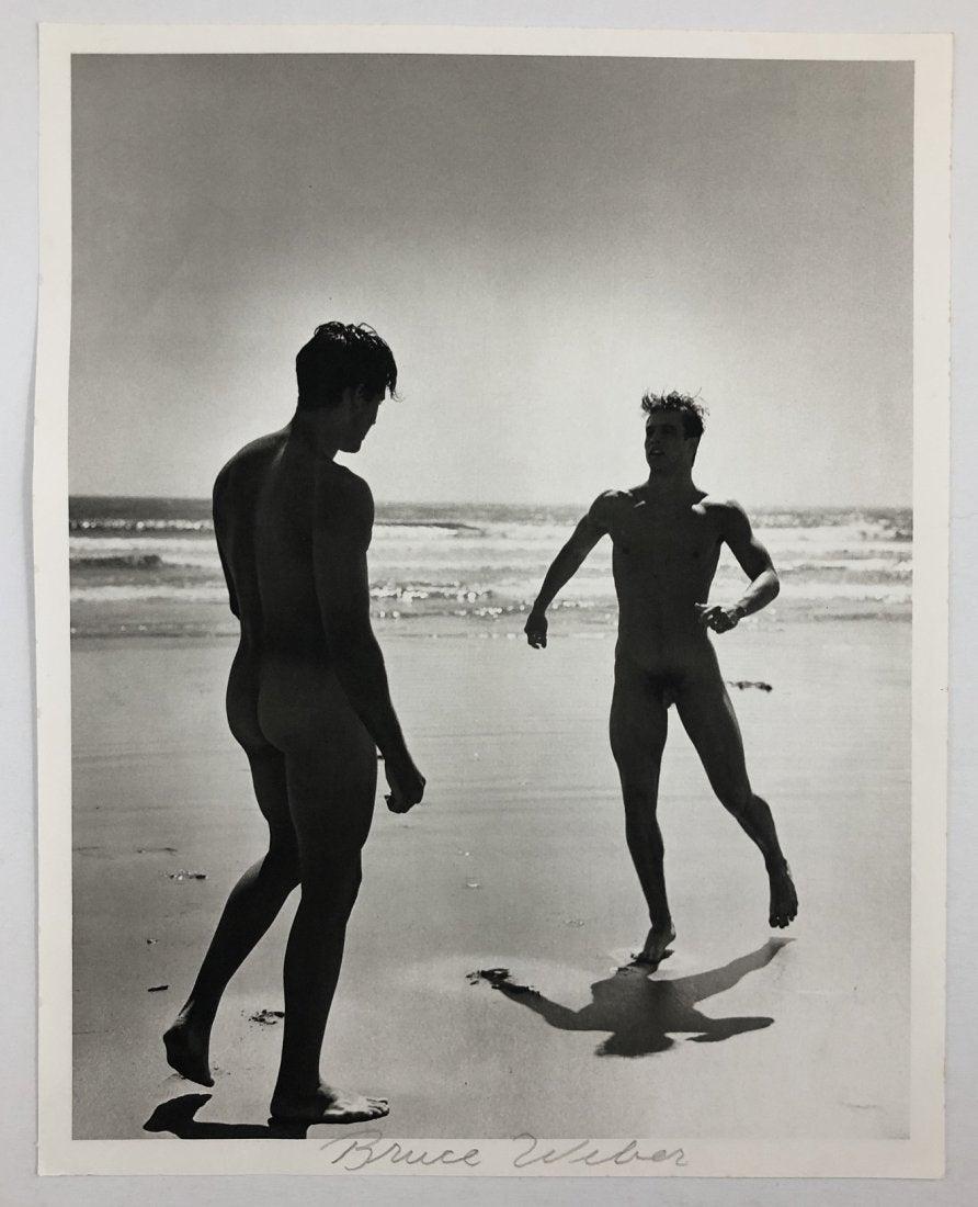 Bruce Weber - Lee and Antonio (hand signed): BRUCE WEBER (b. 1946) Lee and Antonio Sheet-fed gravure 11" x 8 1/2" signed in pencil at bottom