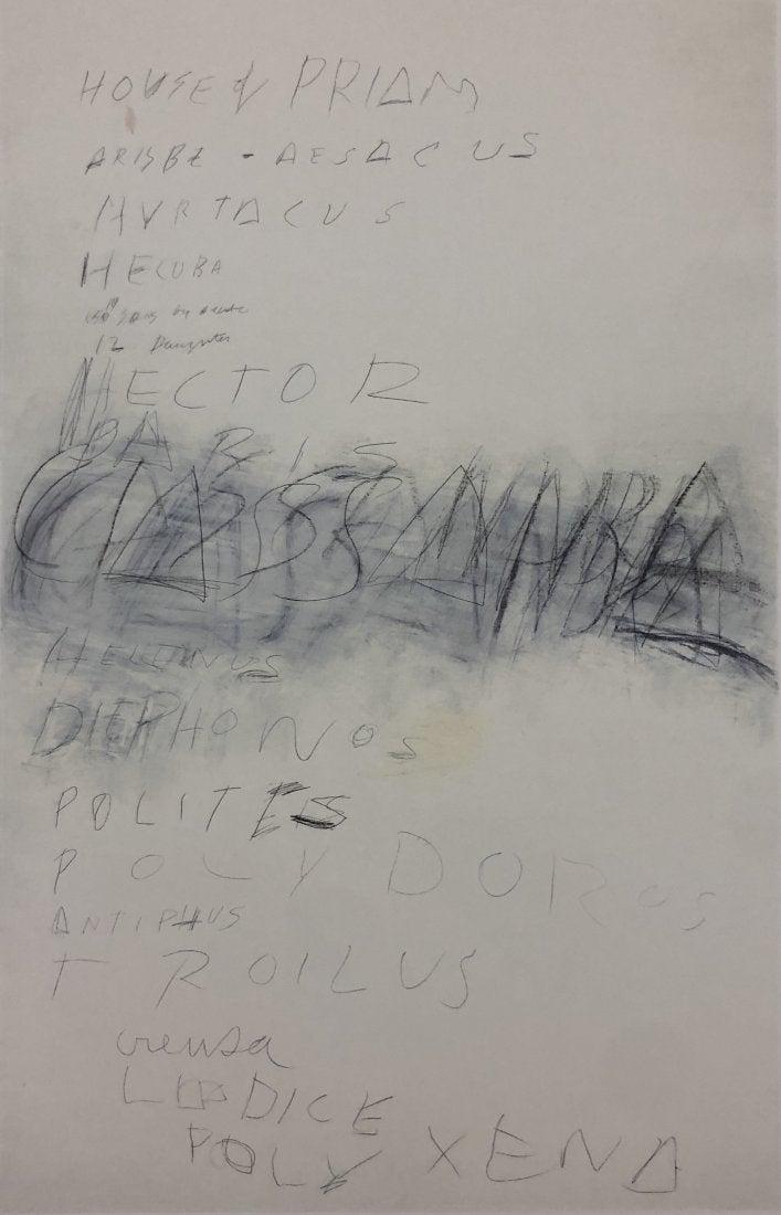 Cy Twombly - Untitled, Offset Lithograph in Colors: CY TWOMBLY (1928-2011) Untitled Offset lithograph in colors 11" x 7"