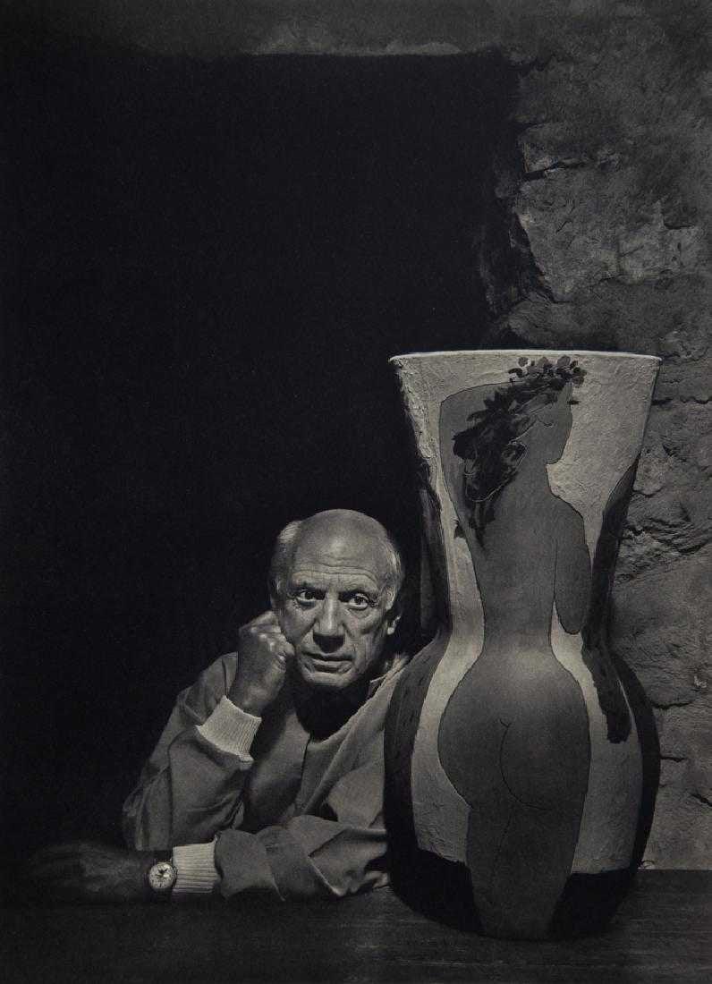 Yousuf Karsh - Pablo Picasso Sheetfed Gravure c. 1970s: YOUSUF KARSH (1908-2002) Pablo Picasso Sheet-fed Gravure, printed c. 1970's 11" x 9"