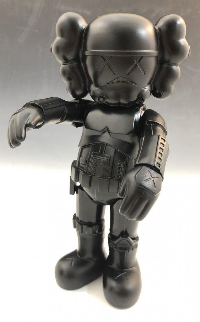 Kaws Stormtrooper Black: KAWS Stormtrooper (Black) Cast Vinyl 9"height Stamped to underside "Lucas Films - Designed by Kaws"