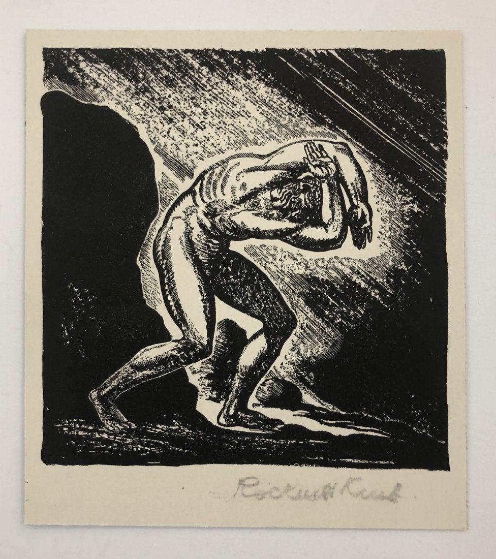 Rockwell Kent Engraving Pencil Signed Mid 20th c.: ROCKWELL KENT (1882-1971) Untitled Engraving on paper Printed circa first half of the 20th century 7" x 6 3/8" Signed in pencil lower right side