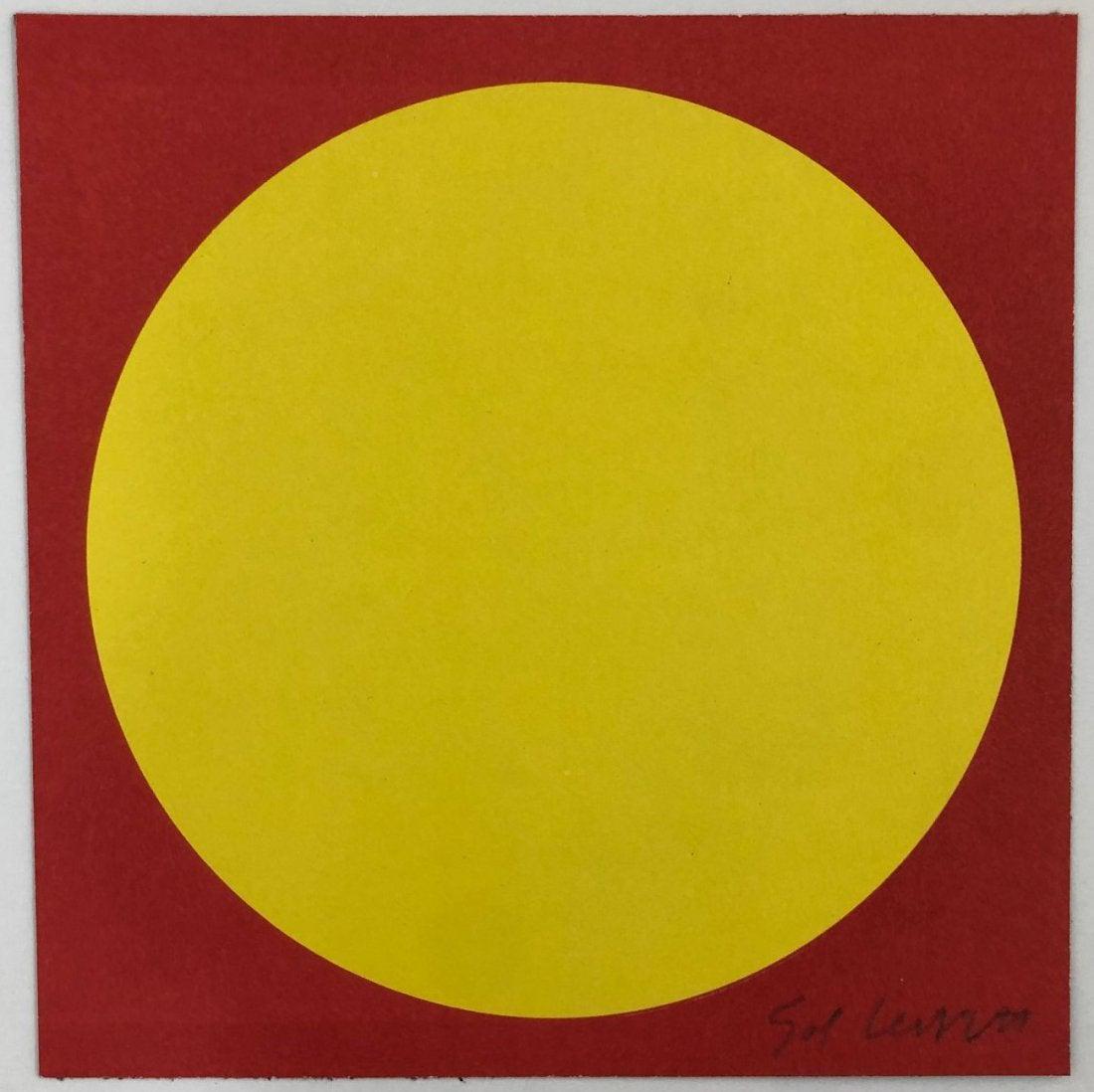 Sol Lewitt - Untitled, Pencil Signed, Offset Lithograph: SOL LEWITT (1928-2007) Untitled Offset lithograph on heavy paper 7 3/4" x 7 3/4" Signed lower side in pencil