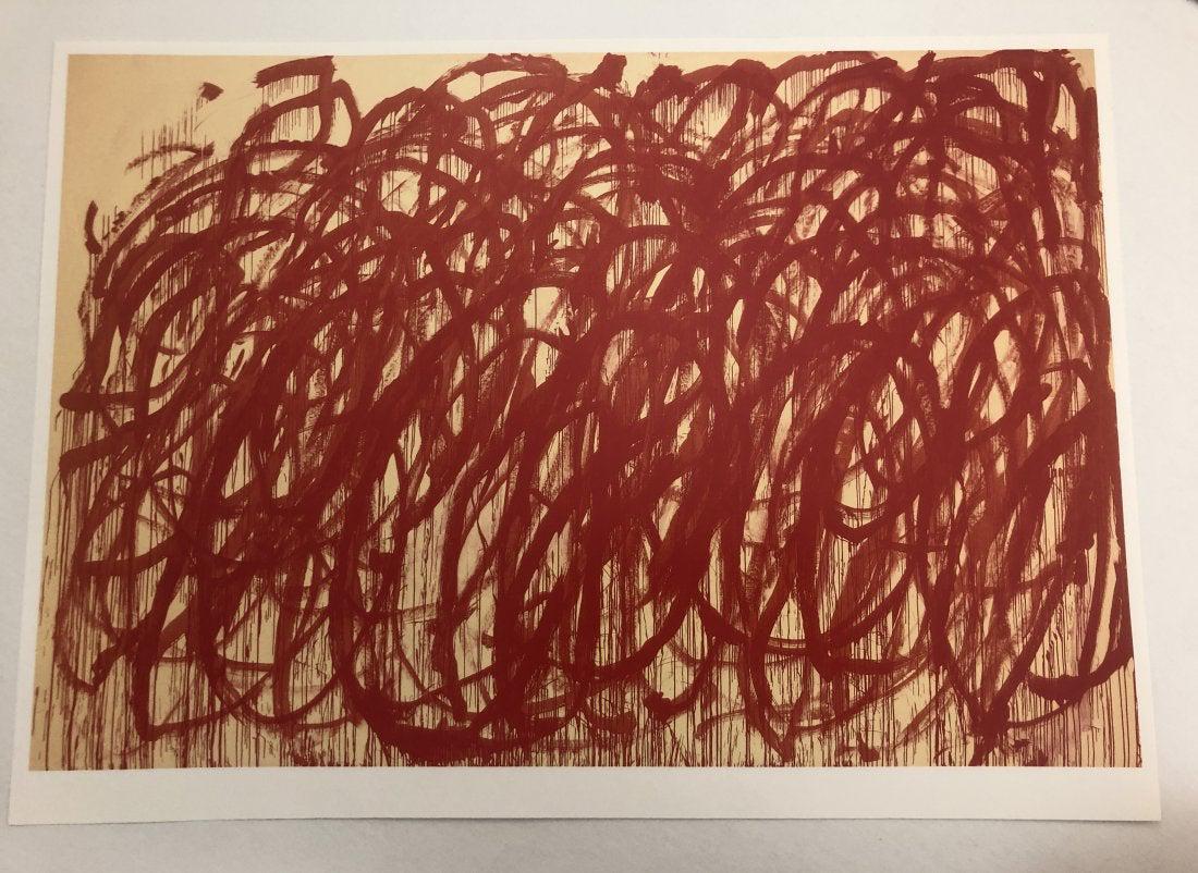 Cy Twombly - Bacchus, Offset Lithograph in Colors: CY TWOMBLY (1928-2011) Bacchus Offset lithograph in colors 11" x 15 1/2"