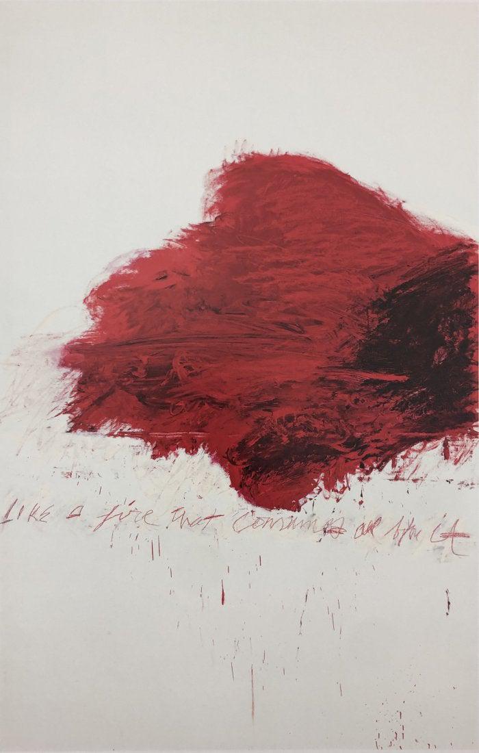 Cy Twombly - Untitled, Offset Lithograph in Colors: CY TWOMBLY (1928-2011) Untitled Offset lithograph in colors 10 3/4" x 7"