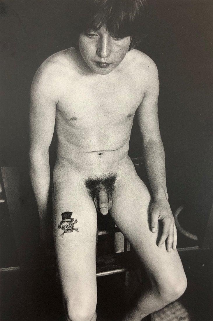 Larry Clark - Untitled (Male Nude) Photo-Litho: LARRY CLARK (B. 1943) Untitled (Male Nude) Photo-litho 8 1/2" x 5 7/8"
