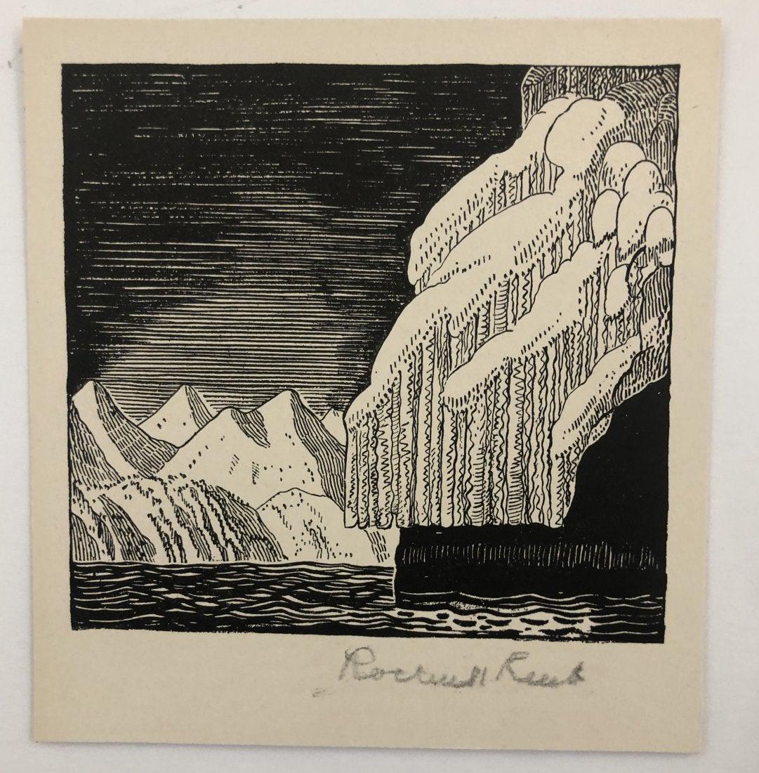 Rockwell Kent Engraving Pencil Signed Mid 20th c.: ROCKWELL KENT (1882-1971) Untitled Engraving on paper Printed circa first half of the 20th century 7" x 6 5/8" Signed in pencil lower right side