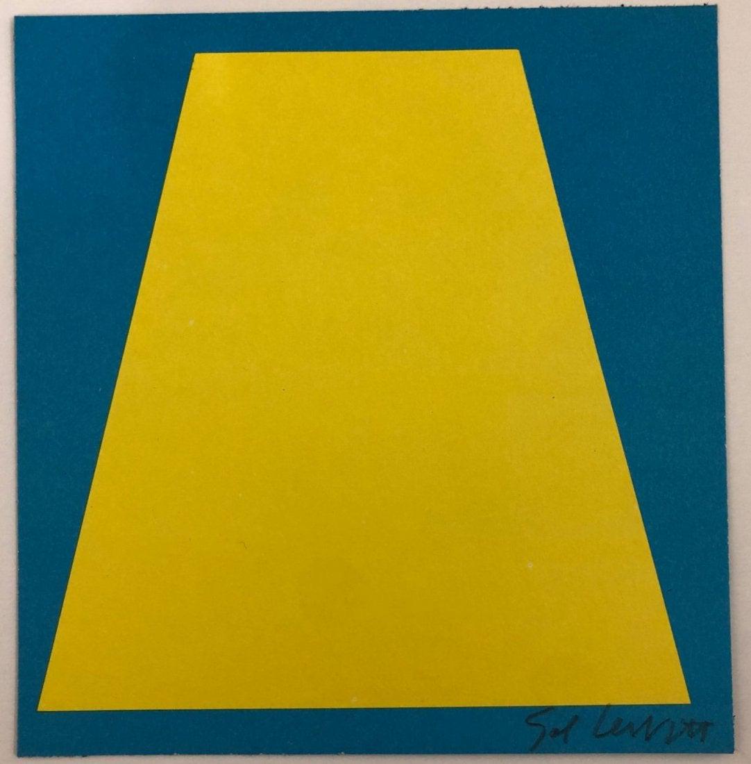 Sol Lewitt - Untitled, Pencil Signed, Offset Lithograph: SOL LEWITT (1928-2007) Untitled Offset lithograph on heavy paper 7 7/8" x 7 1/2" Signed lower side in pencil