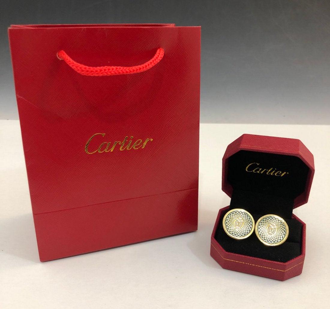Cartier Cufflinks: CARTIER (PARIS) Cufflinks issued by Cartier with box