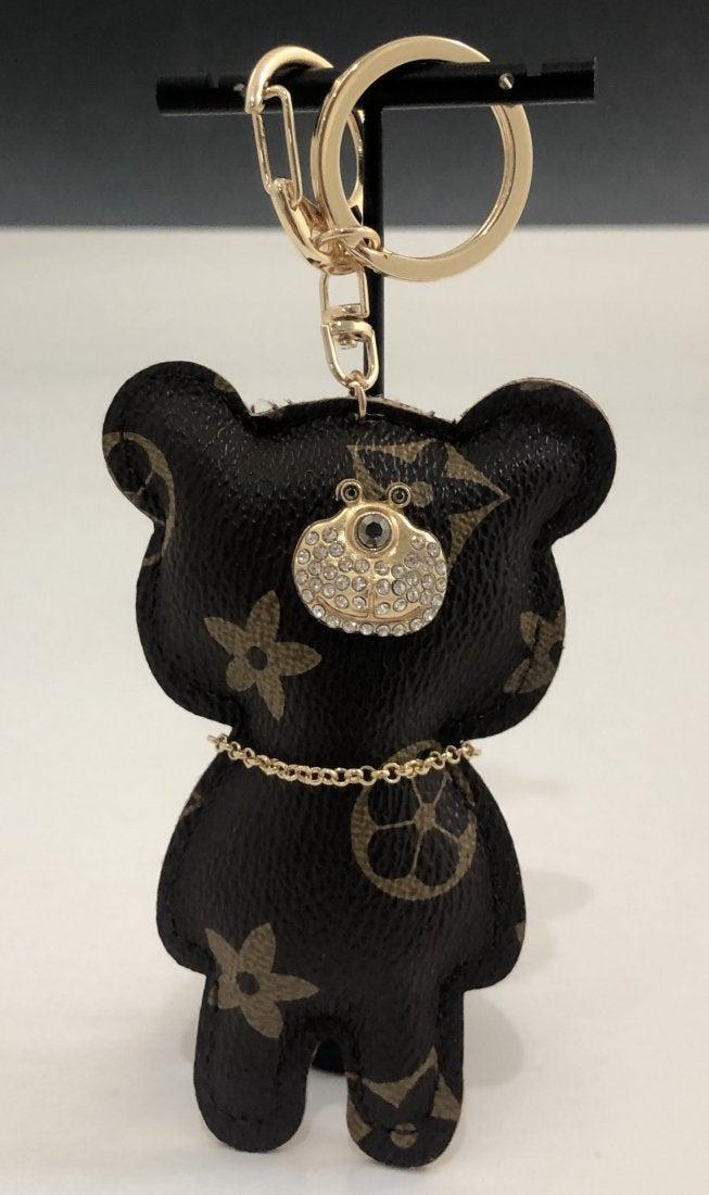 Bear Damier Keychain: Teddy Bear damier keychain, unmarked