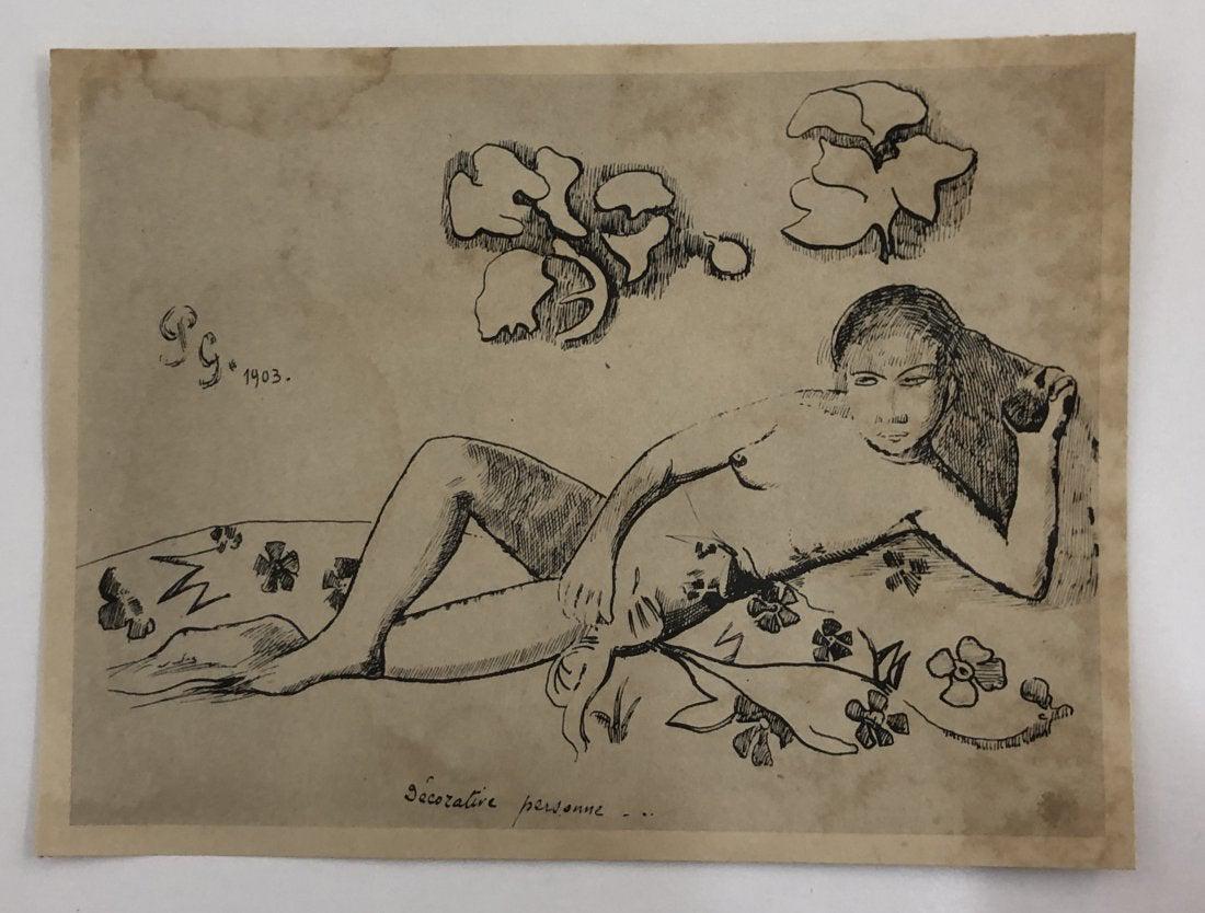 Paul Gauguin - Engraving (Limited Edition): PAUL GAUGUIN (1848-1903) Engraving on paper From a limited edition Printed circa late 19th/early 20th c. 8" x 6"