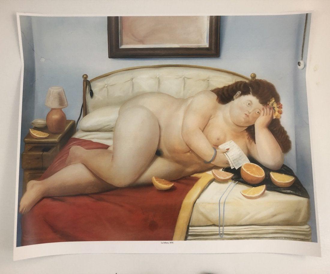 Fernando Botero - La lettera, 1976: FERNANDO BOTERO (B. 1932) La lettera, 1976 Offset lithograph in colors 23" x 28"