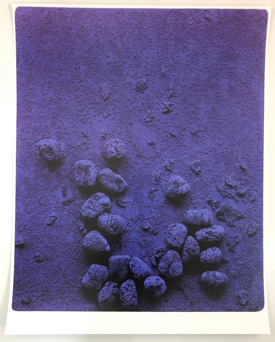 Yves Klein - Untitled, Colored Offset Lithograph: YVES KLEIN (1928-1962) Untitled Colored offset lithograph on heavy paper 26" x 21"