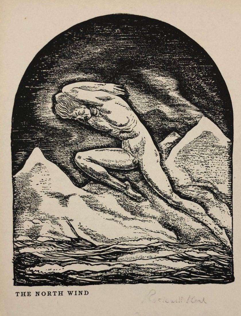 Rockwell Kent - The North Wind (Pencil Signed): ROCKWELL KENT (1882-1971) The North Wind Engraving on paper 7" x 6" image Signed in pencil lower right side
