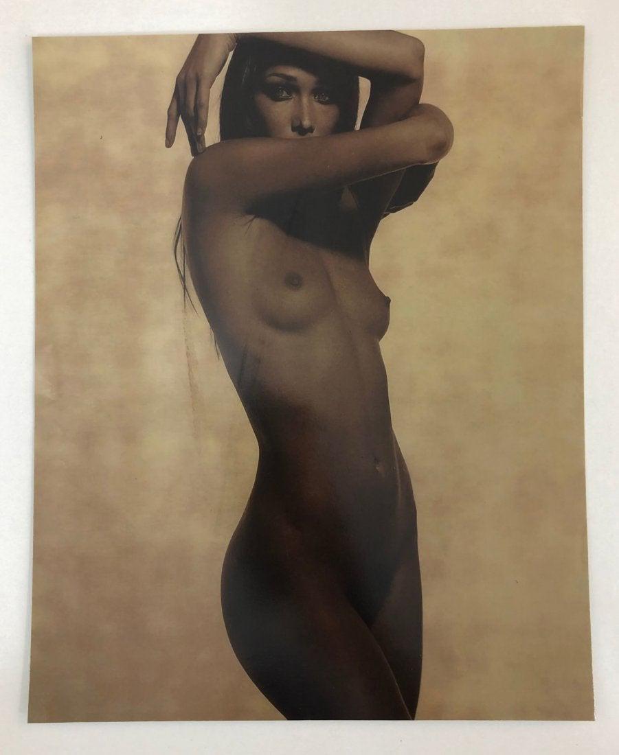 Karl Lagerfeld - Carla Bruni, Glossy Photo-Litho: KARL LAGERFELD (1933-2019) Carla Bruni Glossy Photo-litho Printed circa late 20th c. 12 1/2" x 10"