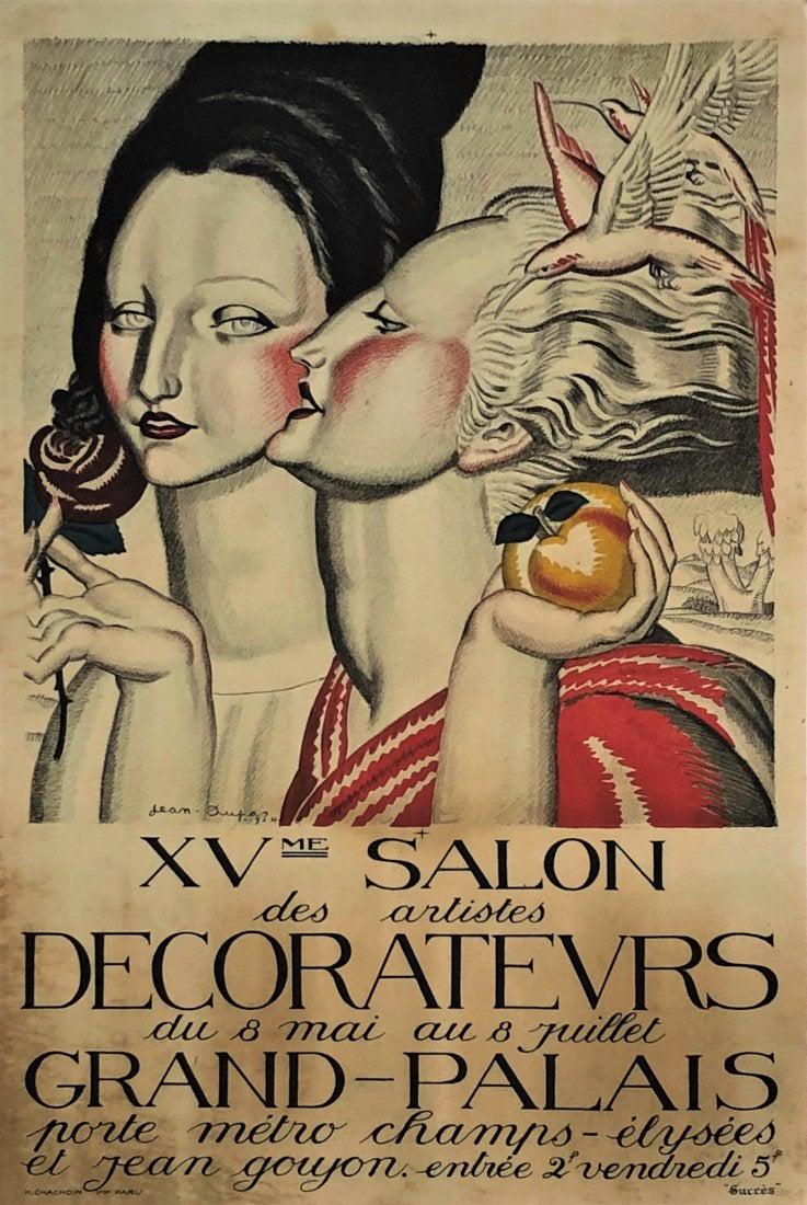 After Jean Dupas Salon des Artistes Decorateurs Poster: AFTER JEAN DUPAS (1882-1964) Poster titled "Salon des Artistes Decorateurs"; imaged designed by the artist Jean Dupas 23" x 15" approximate size