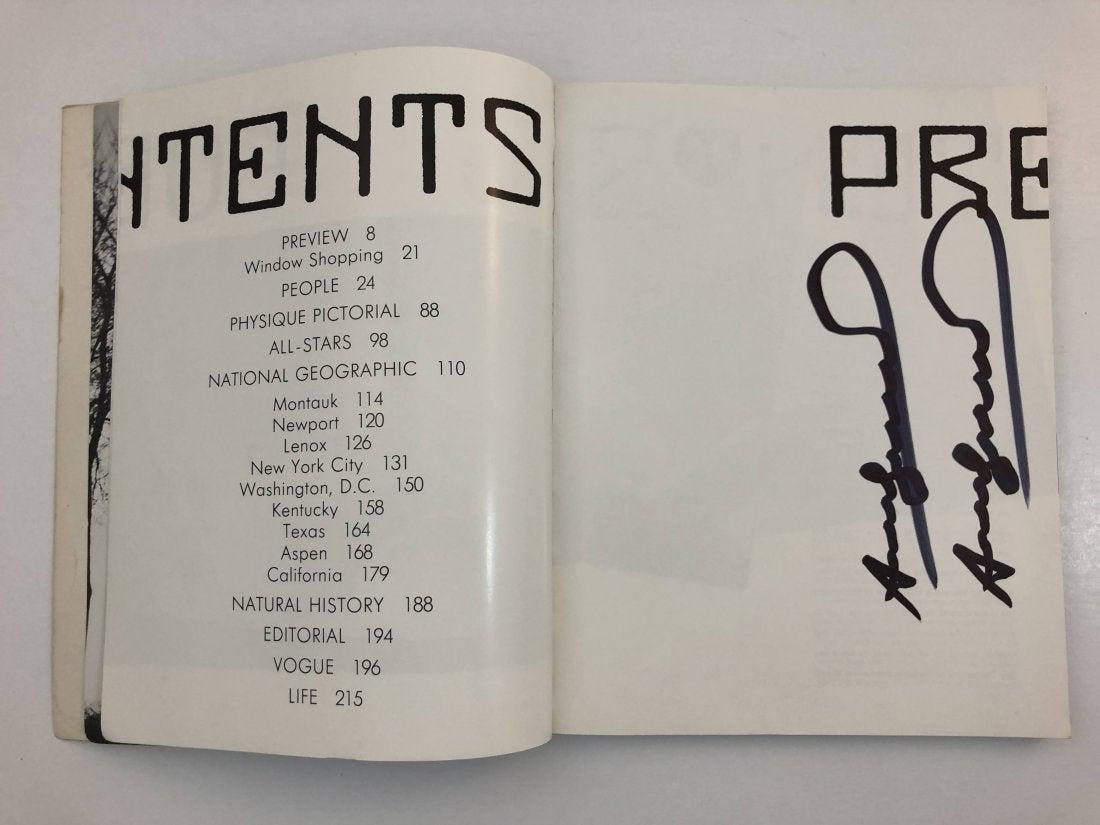 Andy Warhol 1985 America Book (Hand Signed): ANDY WARHOL (1928-1987) America Signed twice in black ink