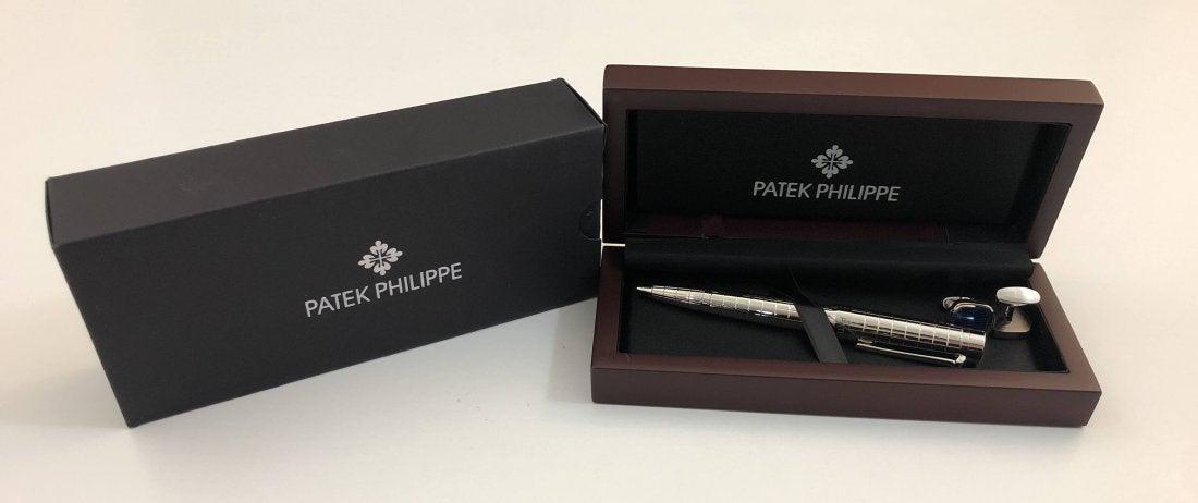 Patek Philippe Pen and Cufflinks: Pen and cufflinks, Patek Philippe with box and case
