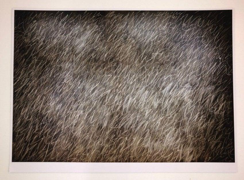 Cy Twombly - Untitled (Black),Color Offset Lithograph: CY TWOMBLY (1928-2011) Untitled (Black) Colored offset lithograph 19" x 26"