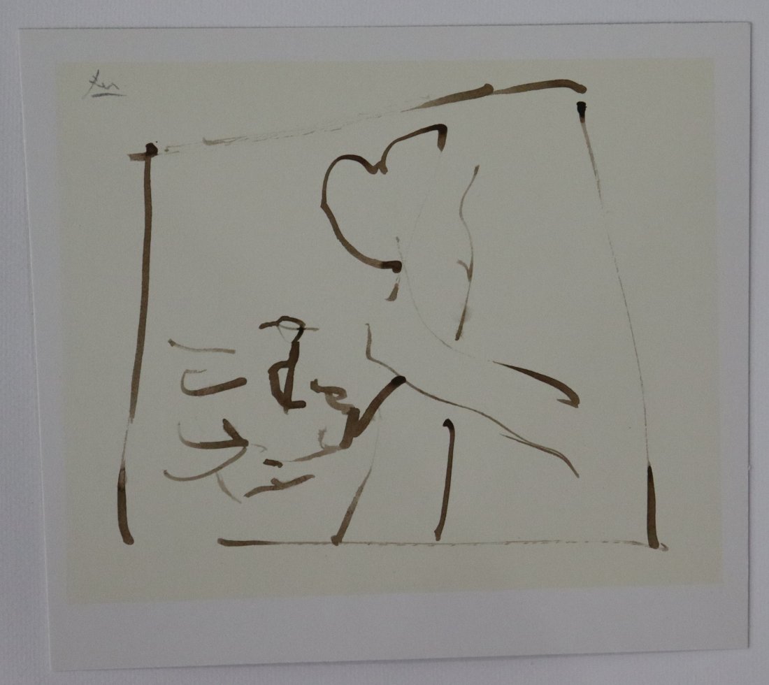 Robert Motherwell - Untitled, Abstract, Lithograph: ROBERT MOTHERWELL (1915-1991) Untitled, Abstract Offset lithograph in colors on heavy paper 8" x 9" (approximately)