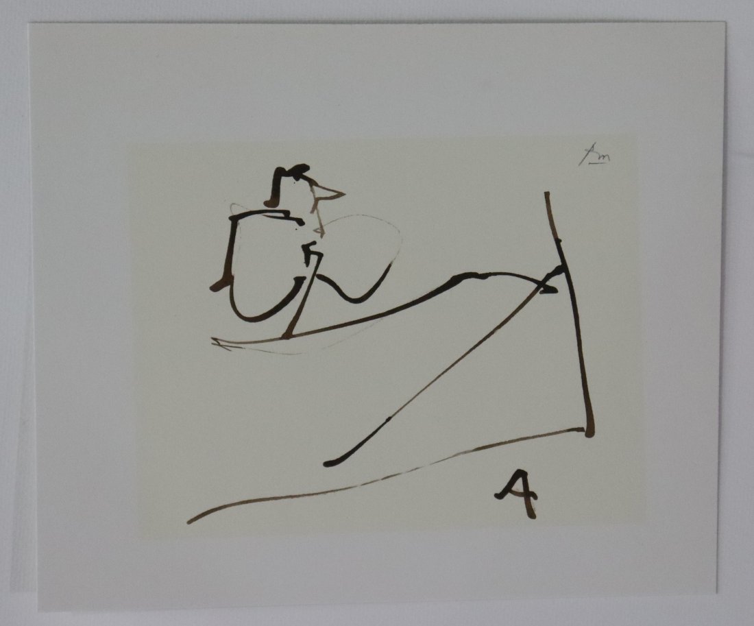 Robert Motherwell - Untitled, Abstract, Lithograph: ROBERT MOTHERWELL (1915-1991) Untitled, Abstract Offset lithograph in colors on heavy paper 7 1/2" x 9" (approximately)