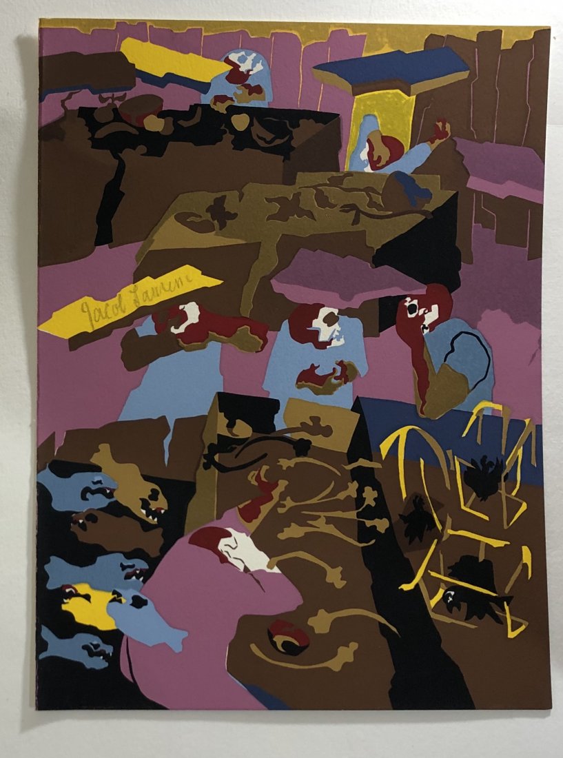 Jacob Lawrence - Hiroshima, Screenprint, Hand Signed: JACOB LAWRENCE (1917-2000) Hiroshima, 1983 Screenprint in colors