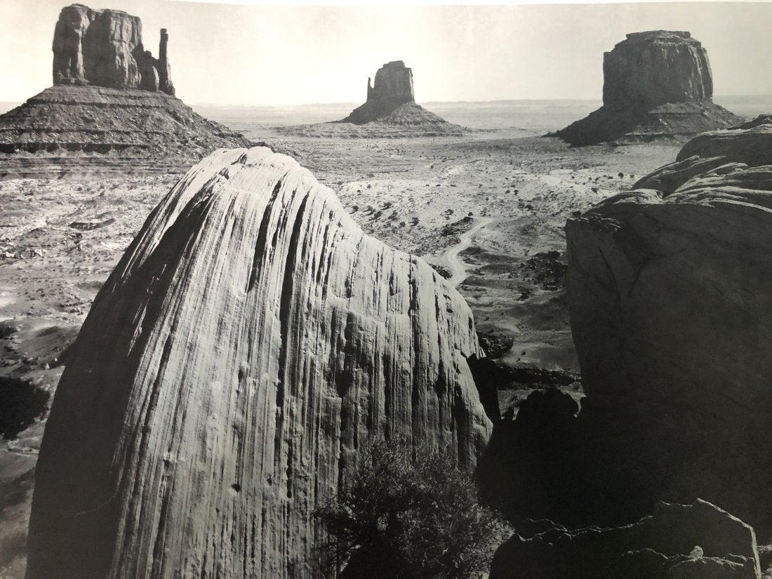 Ansel Adams - Monument Valley, Utah 1958: ANSEL ADAMS (B.1902-1984) Monument Valley, Utah 1958 Photo-litho 11.5" x 15" Printed second half of 20th Century
