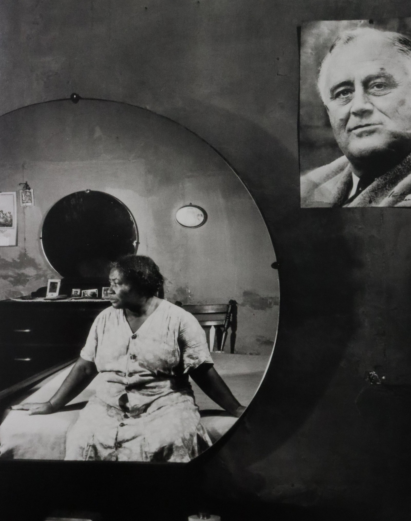 Gordon Parks - Negro Woman in Bedroom, Photo-Litho: GORDON PARKS - (1912-2006) Negro Woman in Her Bedroom, Washington, D.C. Photo-Litho Printed later 20th Century 9" x 7" (Image Size)