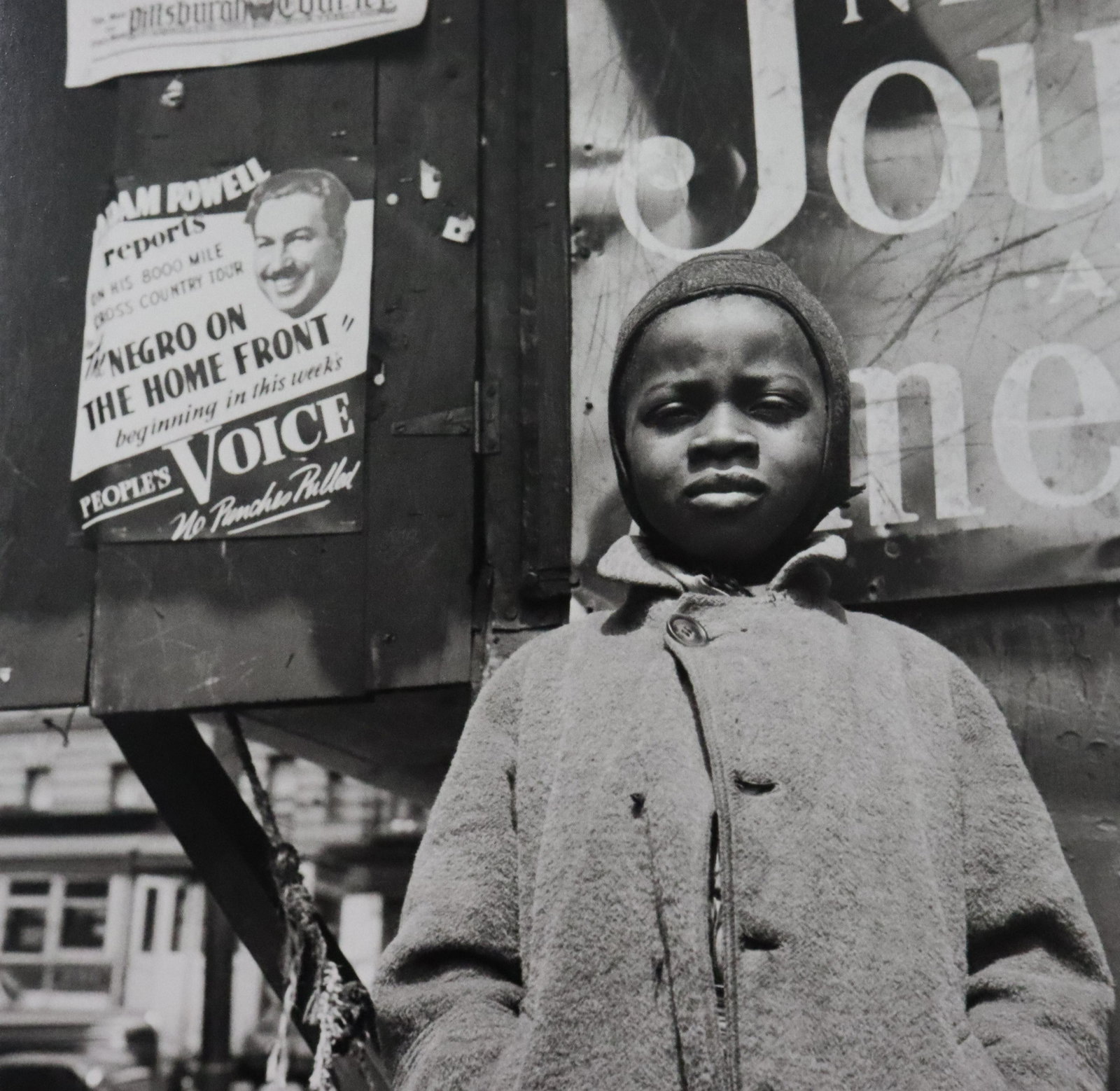Gordon Parks - Harlem Newsboy, Photo-Litho: GORDON PARKS - (1912-2006) Harlem Newsboy, Harlem, New York Photo-Litho Printed later 20th Century 7" x 7" (Image Size)